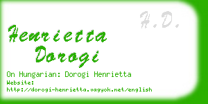 henrietta dorogi business card